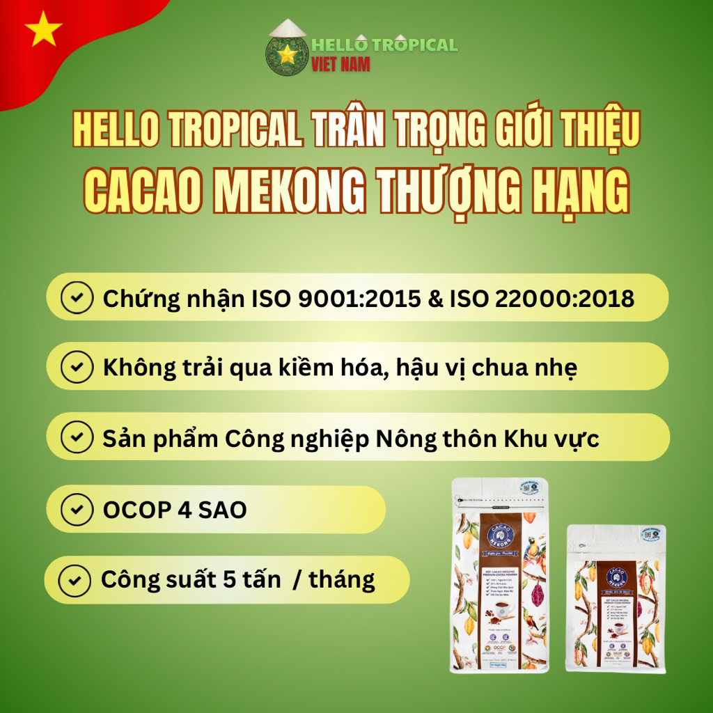 [05.05] Bột Cacao MEKONG Nguyên Chất bơ cao 25% làm choco... (4)