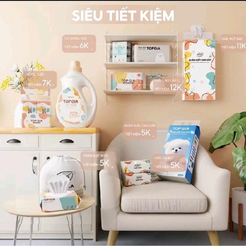[ĐA KHO] Thùng 6 Bịch Giấy Rút Cao Cấp Treo Tường Đa Sắc ... (4)