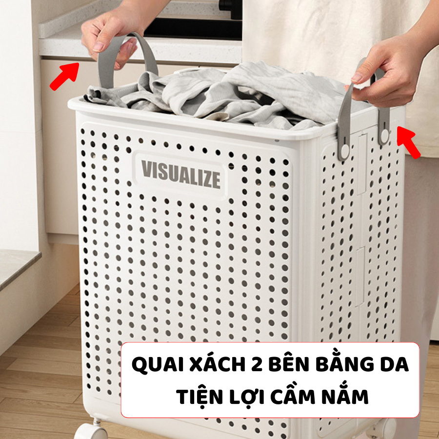 Giỏ Đựng Quần Áo Có Bánh Xe (4)