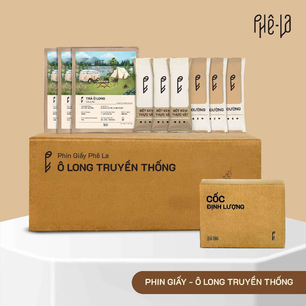 [SET Phin Giấy]Trà Ô Long phin giấy Phê La (Hộp 10 gói): ... (4)