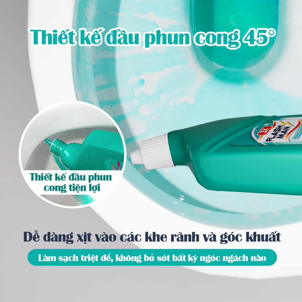 Nước tẩy bồn cầu Flashman diệt khuẩn thơm mát tẩy sạch mà... (4)