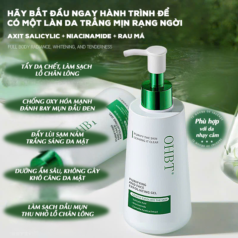 Gel Tẩy Tế Bào Chết Da Mặt OHBT Purifying & Face Exfoliat... (4)
