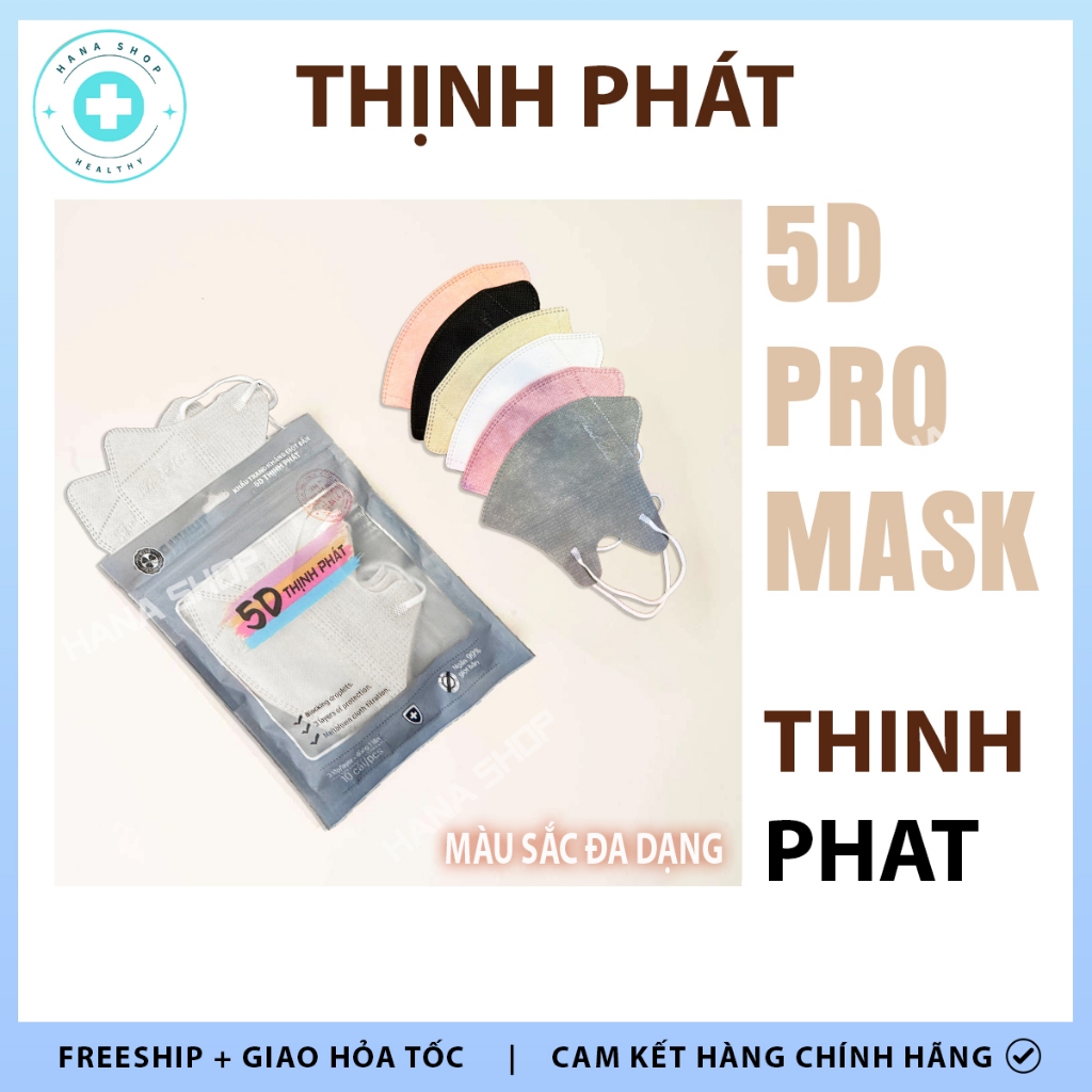[CH�NH H�NG �Ủ 10 M�U] Khẩu Trang 5D TH�NH PH�T 3 L�p Vải... (4)