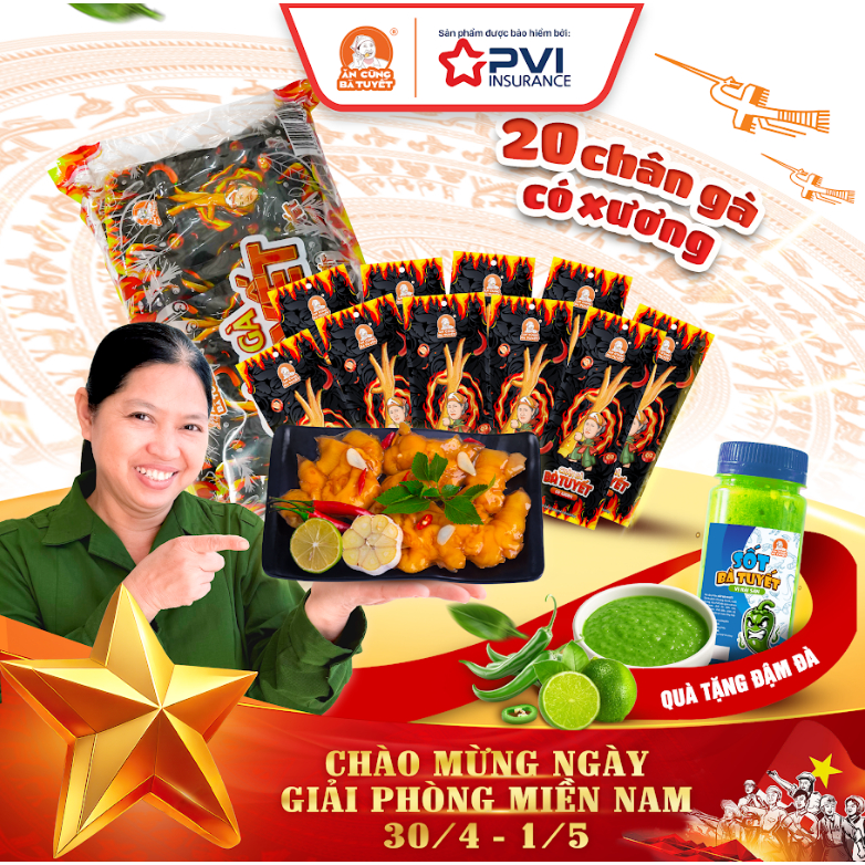 (Tặng 2 gói sốt chấm) Combo 20 CHÂN GÀ TÊ CAY CÓ XƯƠNG (4)
