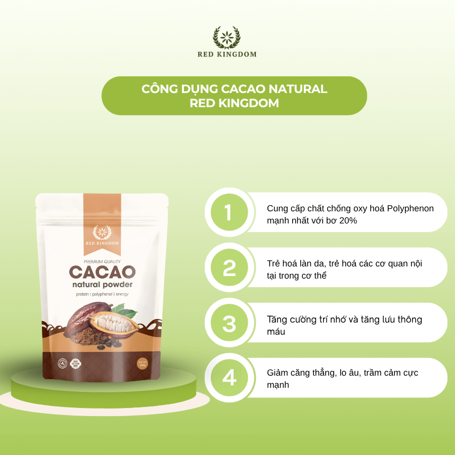 Combo Maca ĐEN + Cacao + Đậu đen Organic Red Kingdom [CHÍ... (4)