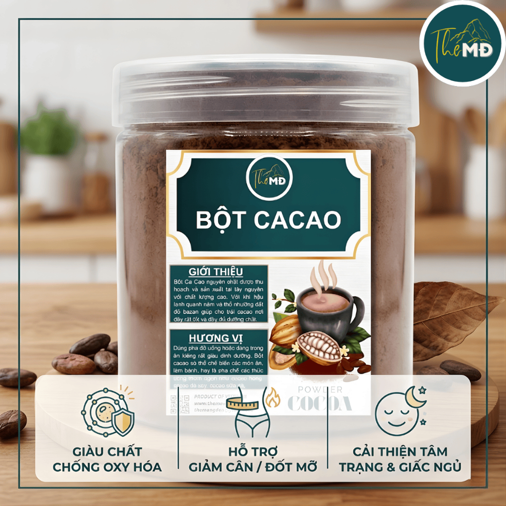 Bột Cacao Nguyên chất Giàu Dinh Dưỡng The Măng Đen Đặc Sả... (4)