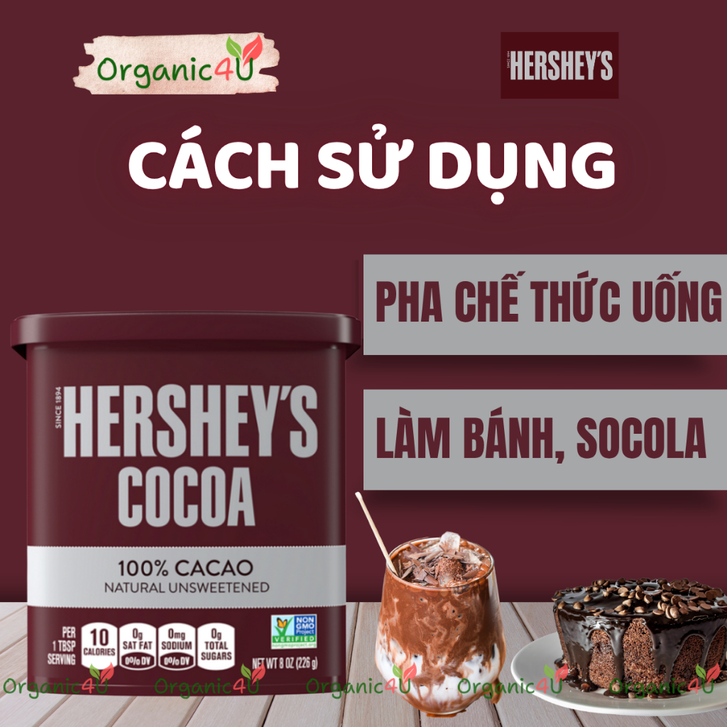 Bột Cacao Không Đường HERSHEY'S Cocoa Natural Unsweetened... (4)