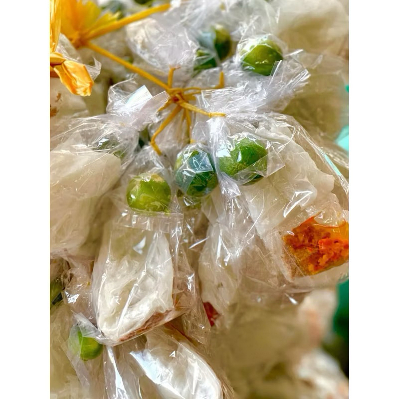 (Có Sẵn) Combo Xâu 10 Bịch Bánh Tráng SATẾ XÂU VÒ Kèm Tắc (4)