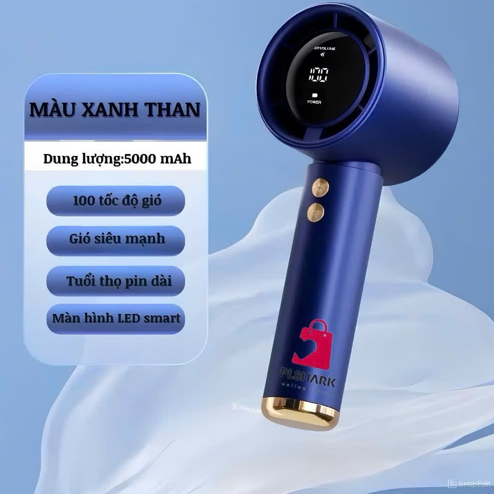 Quạt Cầm Tay N68 100 Cấp Độ Gió Quạt Tích Điện Cầm Tay Pi... (4)