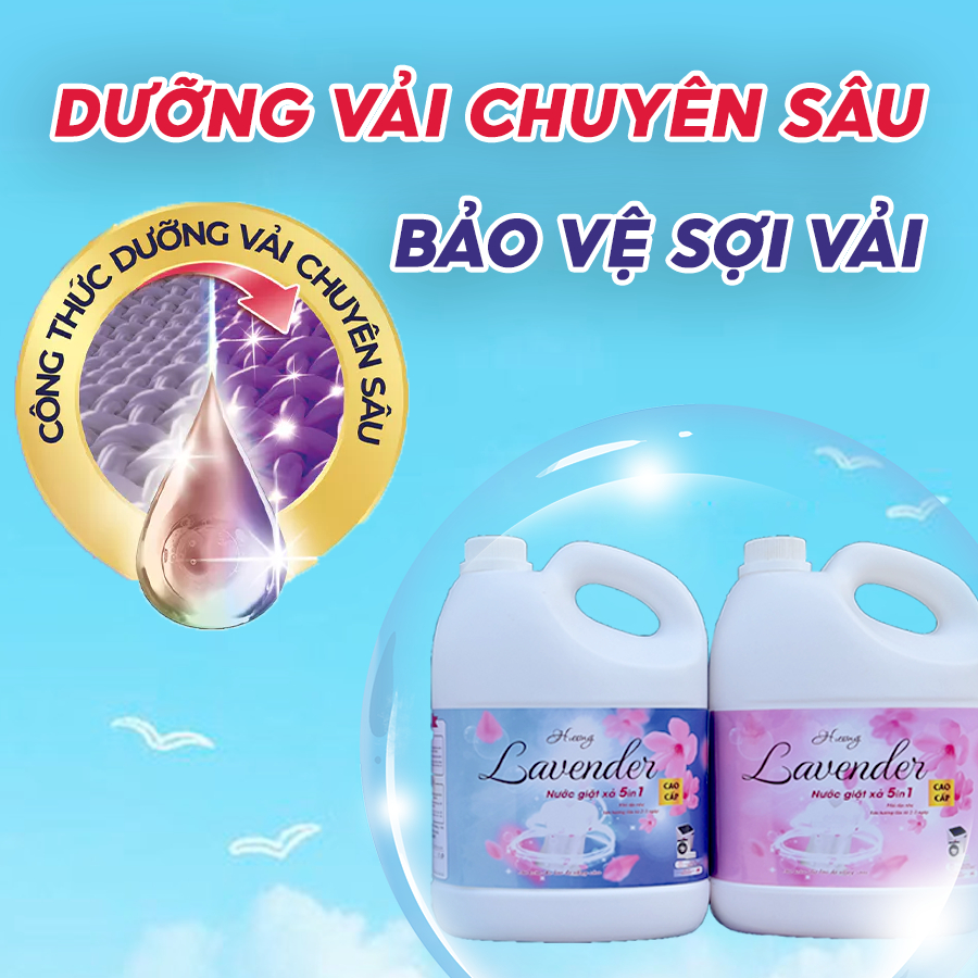 Combo 7 can nước giặt LAVENDER Nước giặt chính hãng 5 in 1 (4)