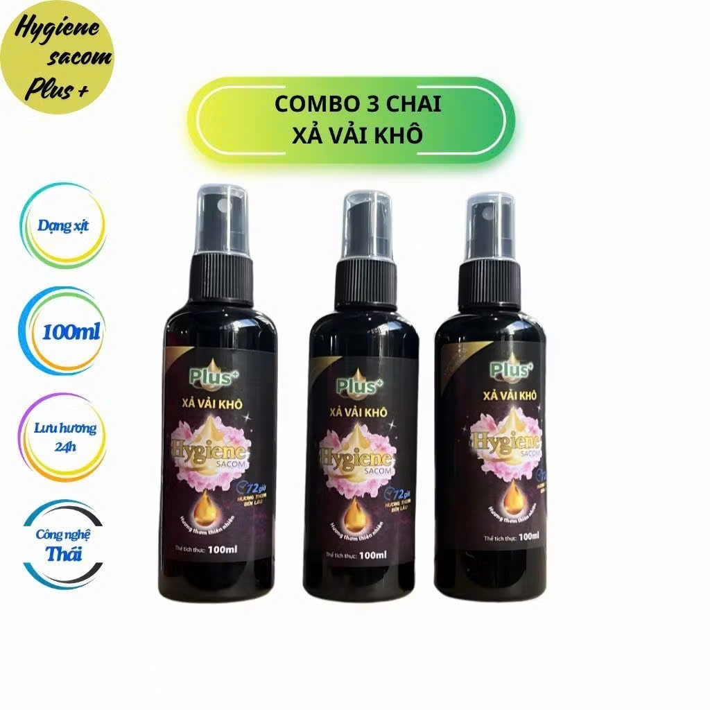 {Combo 5 chai Tặng 1 Tổng 6 Chai} Xịt vải khô Hygiene Sac... (4)