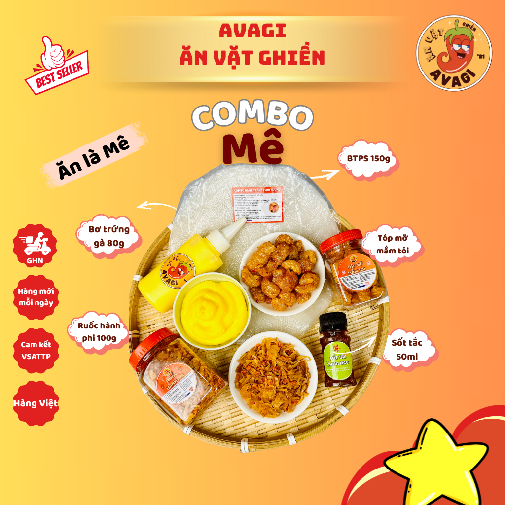 Bánh tráng Phơi Sương COMBO Ú Ù AVAGI (Bánh tráng (4)