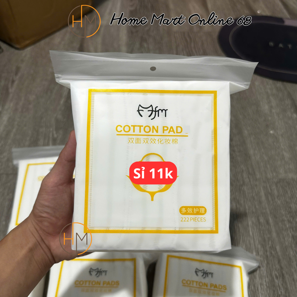 COMBO 5 Gói Bông Tẩy Trang 222 Miếng Cotton Pads 3 Lớp Sợ... (4)