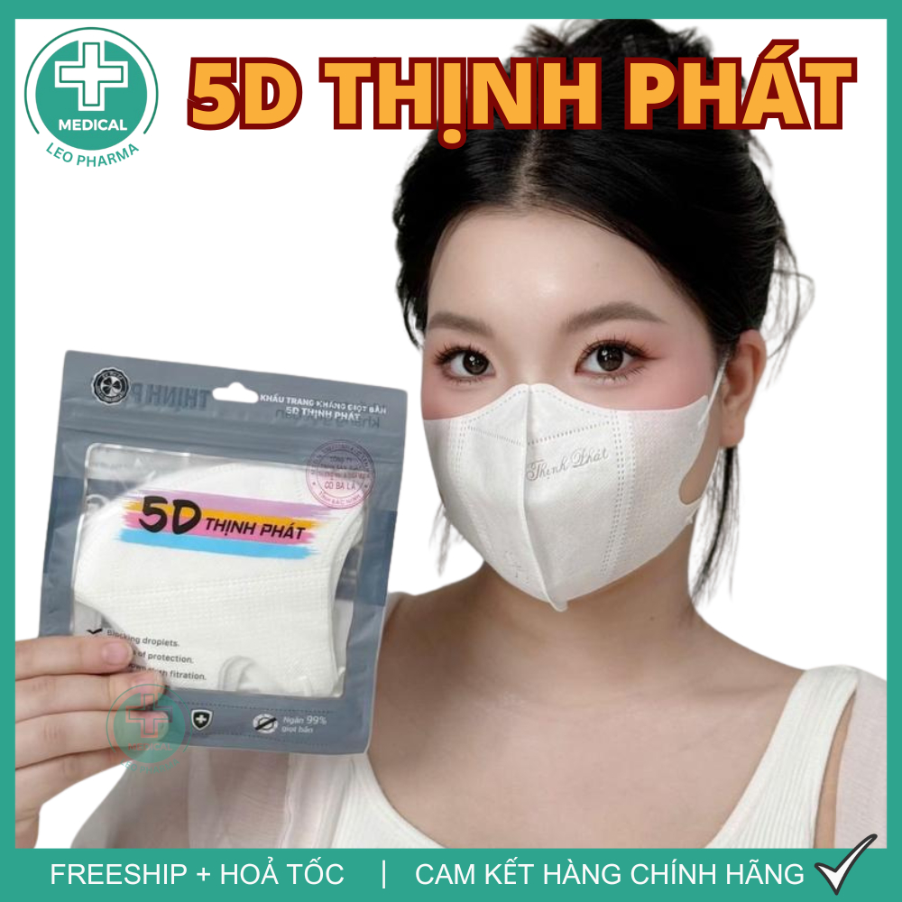 [Set 100 Cái] Khẩu Trang 5D THỊNH PHÁT Đủ Màu Chính Hãng (4)