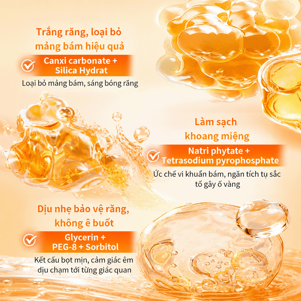 “KUKA” Kem Đánh Răng Trắng Răng Giảm Ố Vàng Hàm Răng Trắn... (4)