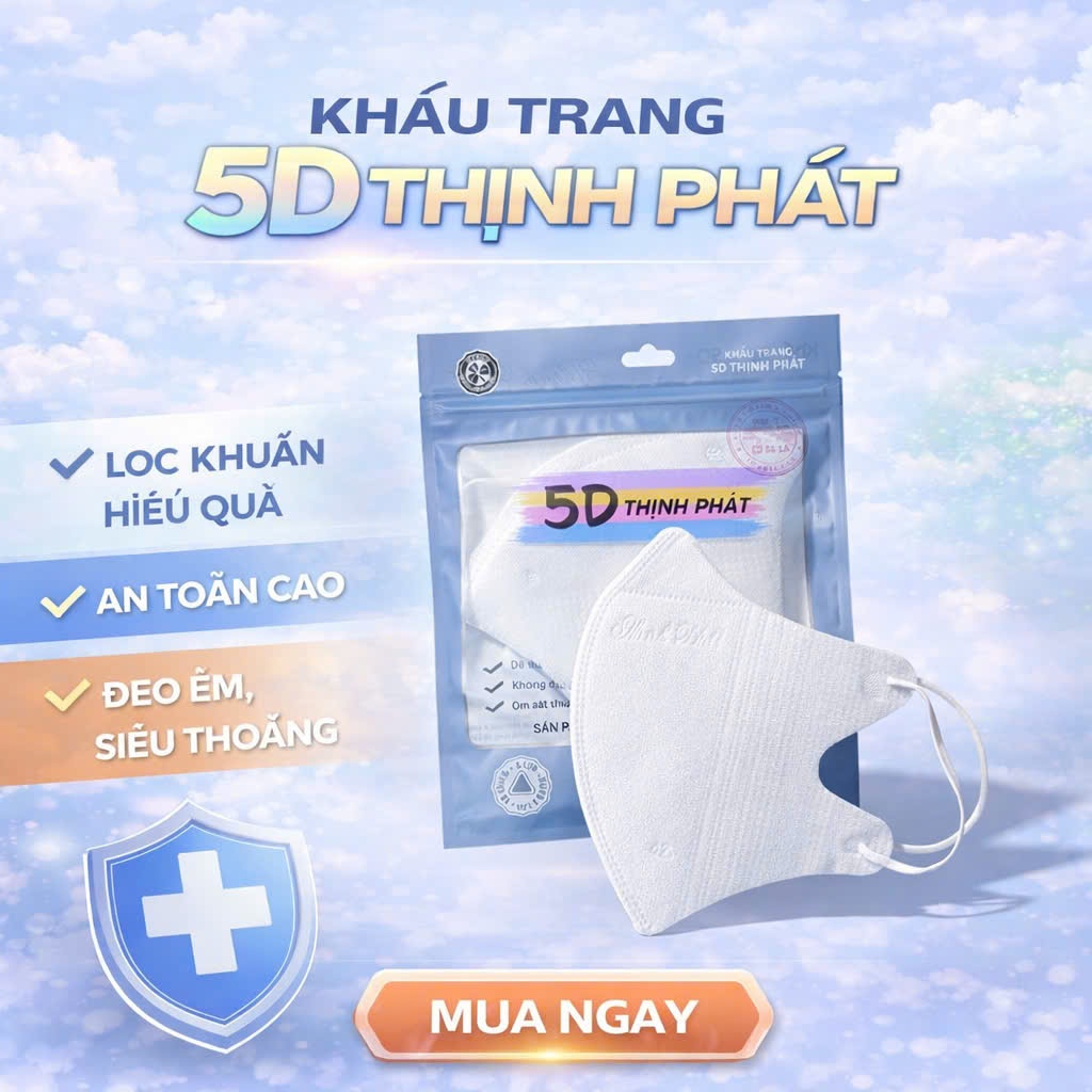 Sỉ 100 Chiếc  Khẩu Trang 5D Chống Tia UV (4)