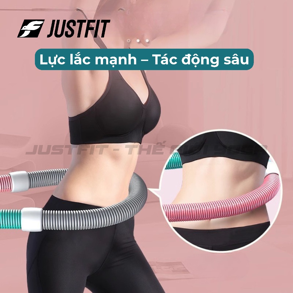 Vòng lắc eo lò xo JUSTFIT b�c nhựa m�m giảm mỡ nhanh (4)