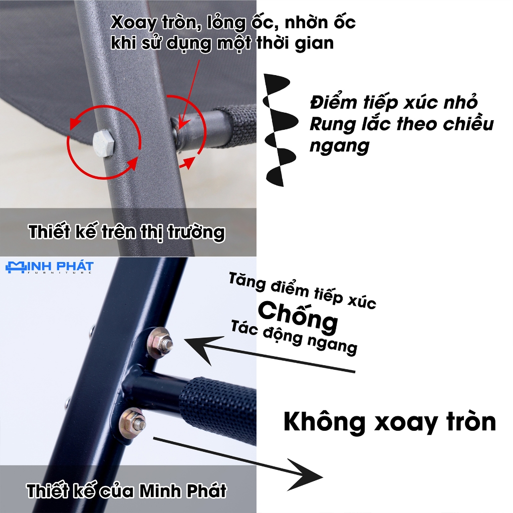 Ghế Bập Bênh �ôi thư giãn Minh Phát khung thép 2.0mm ��m ... (5)
