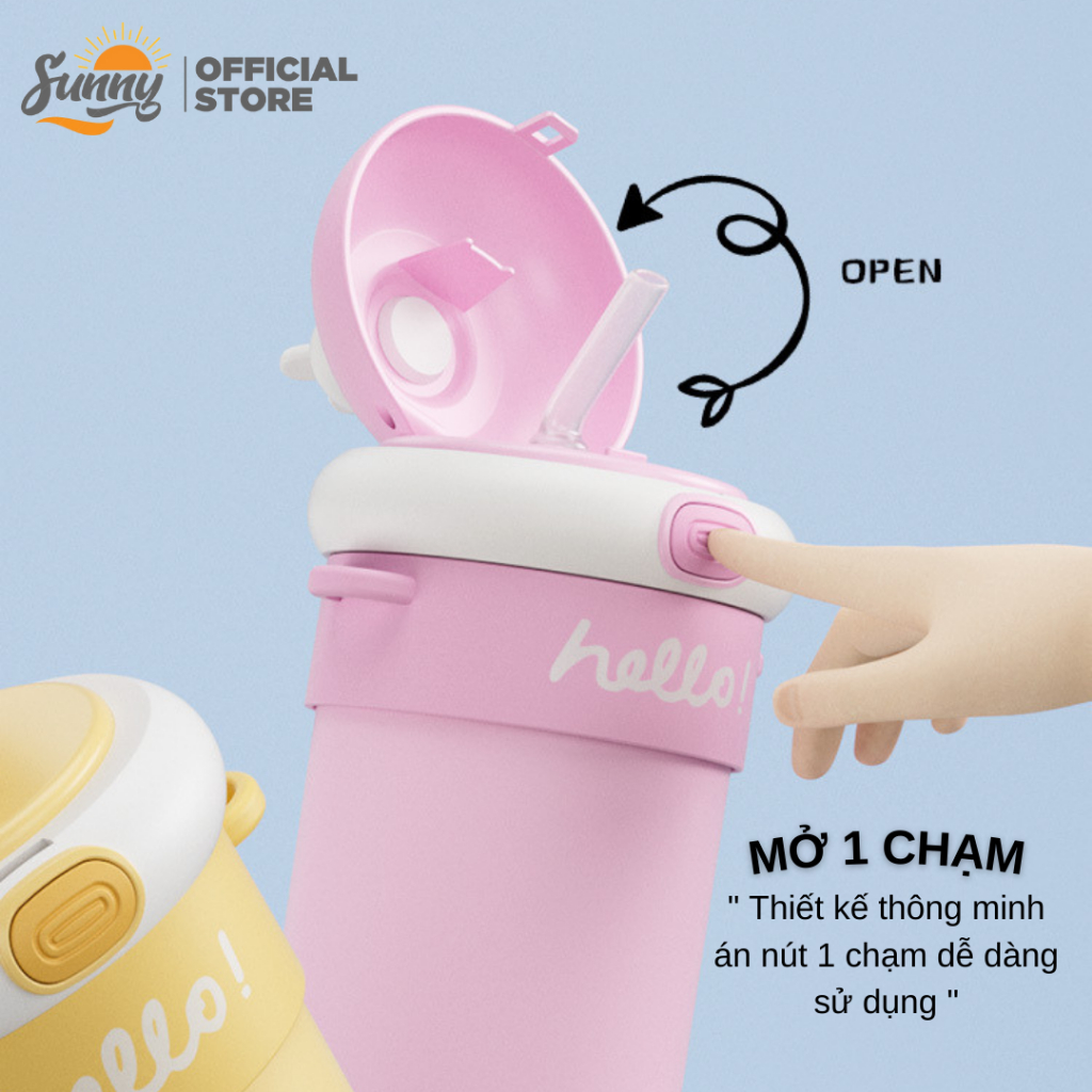 Bình nư�c thủy tinh b�c nhựa giữ nhi�t có �ng hút dây �e... (5)