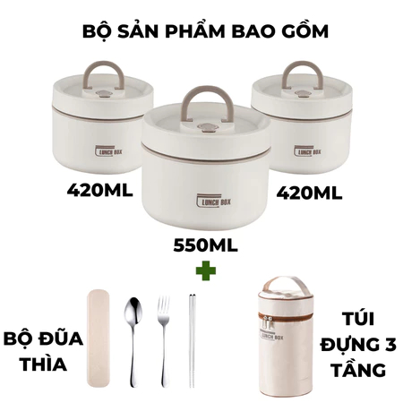 H�p Cơm Giữ Nhi�t 3�4 Tầng Kèm Túi � H�p Cơm V�n Phòng Qu... (5)