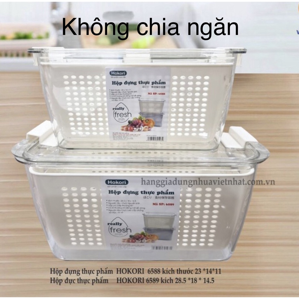 H�p Nhựa TO �ựng Thực Phẩm Tủ Lạnh 2 L�p Có L� Thoát Nư�c... (5)