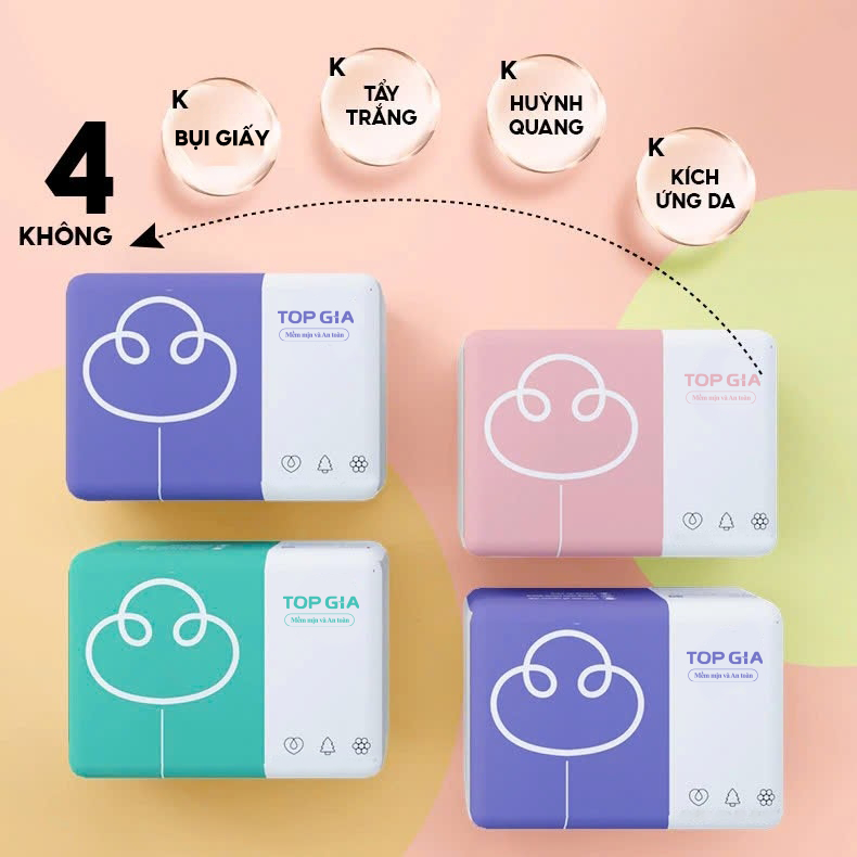 Thùng 30 gói giấy �n rút Topgia 3 m� u cao cấp 4 l�p d� y... (5)