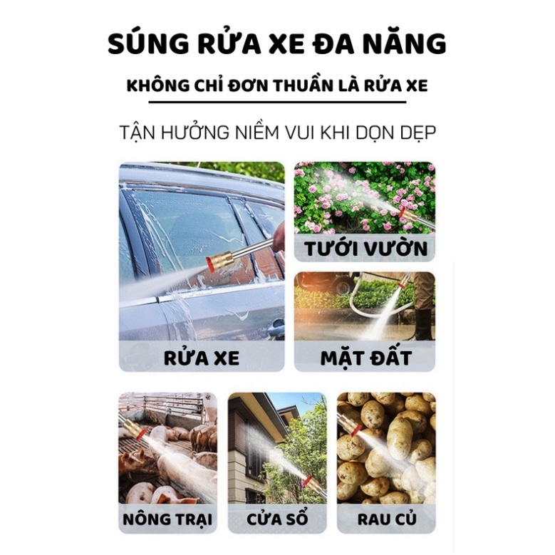 Máy rửa xe Cầm Tay  2 Pin 10 Cell 199V (5)
