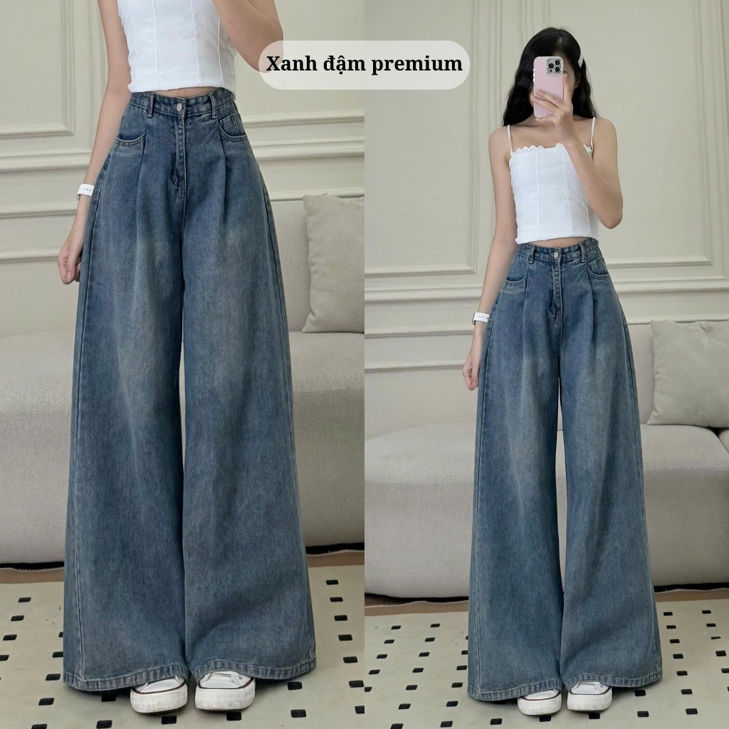 Quần Jean �ng R�ng Retro Nhi�u M� u Quần Bò �ng Suông Uni... (5)