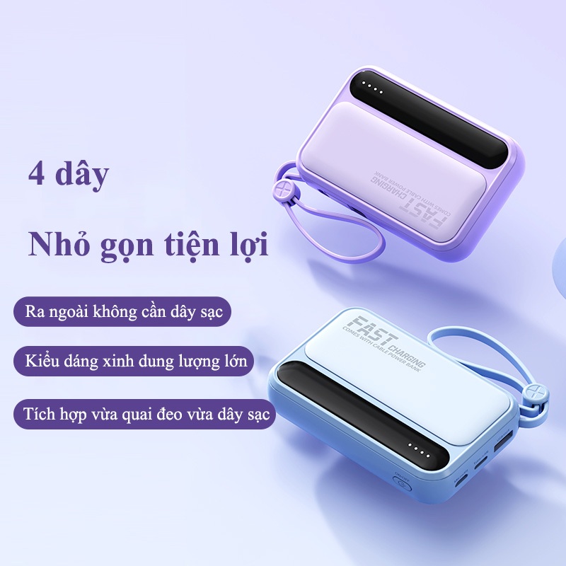 Sạc dự phòng 20000mah có tích hợp 4 cáp sạc nhanh màn hìn... (5)