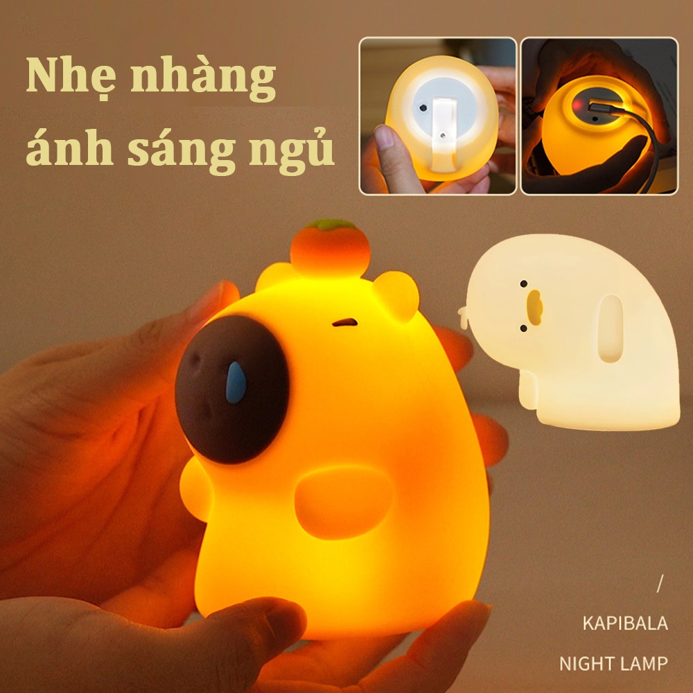 Đèn ngủ hình vịt ngọt ngào ngủ bằng silicon mềm có sạc US... (5)