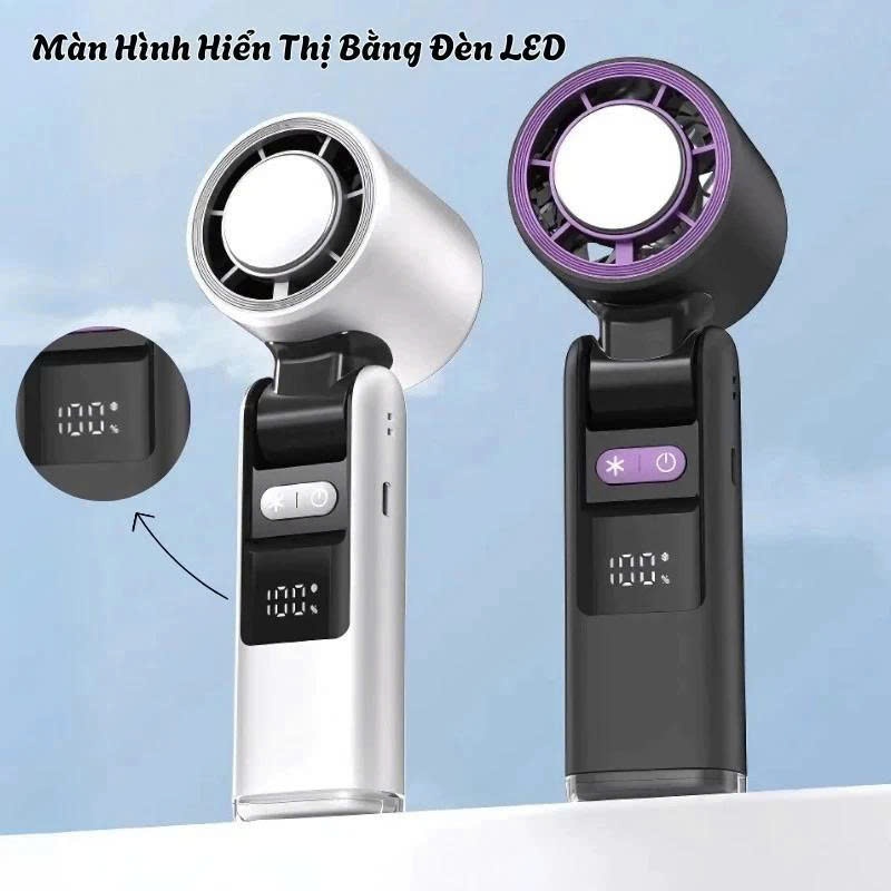 Quạt Tích Điện Mini Cầm Tay Tốc Độ Cao (5)