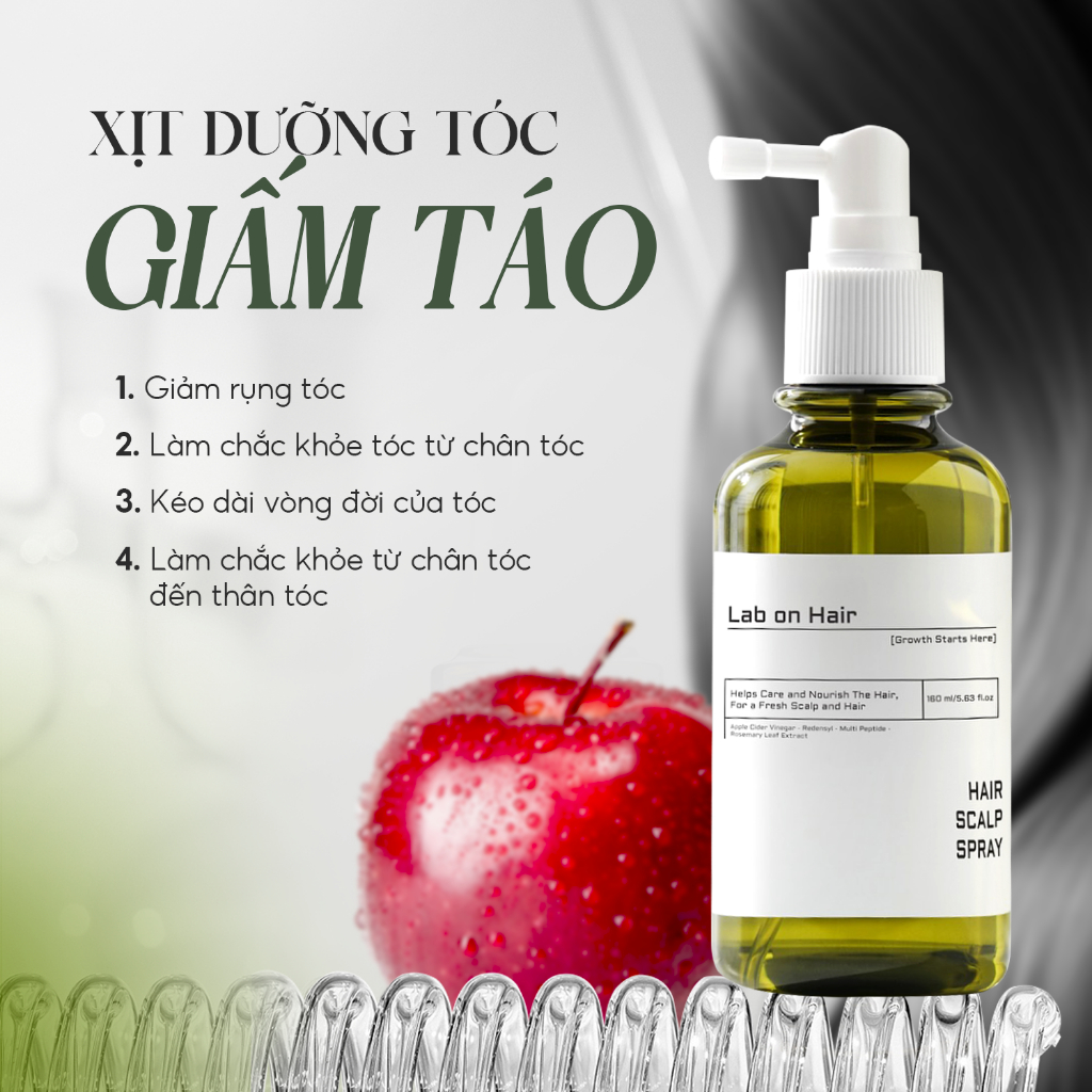 X�t m�c tóc Lab on Hair  x�t dưỡng tóc v�i giấm táo Kích ... (5)
