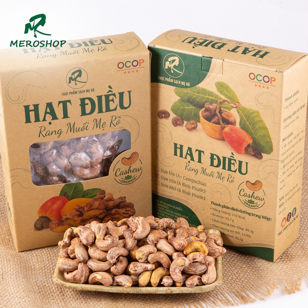 Hạt điều rang củi (vị muối) Mẹ rô. Có hồ sơ công bố (5)