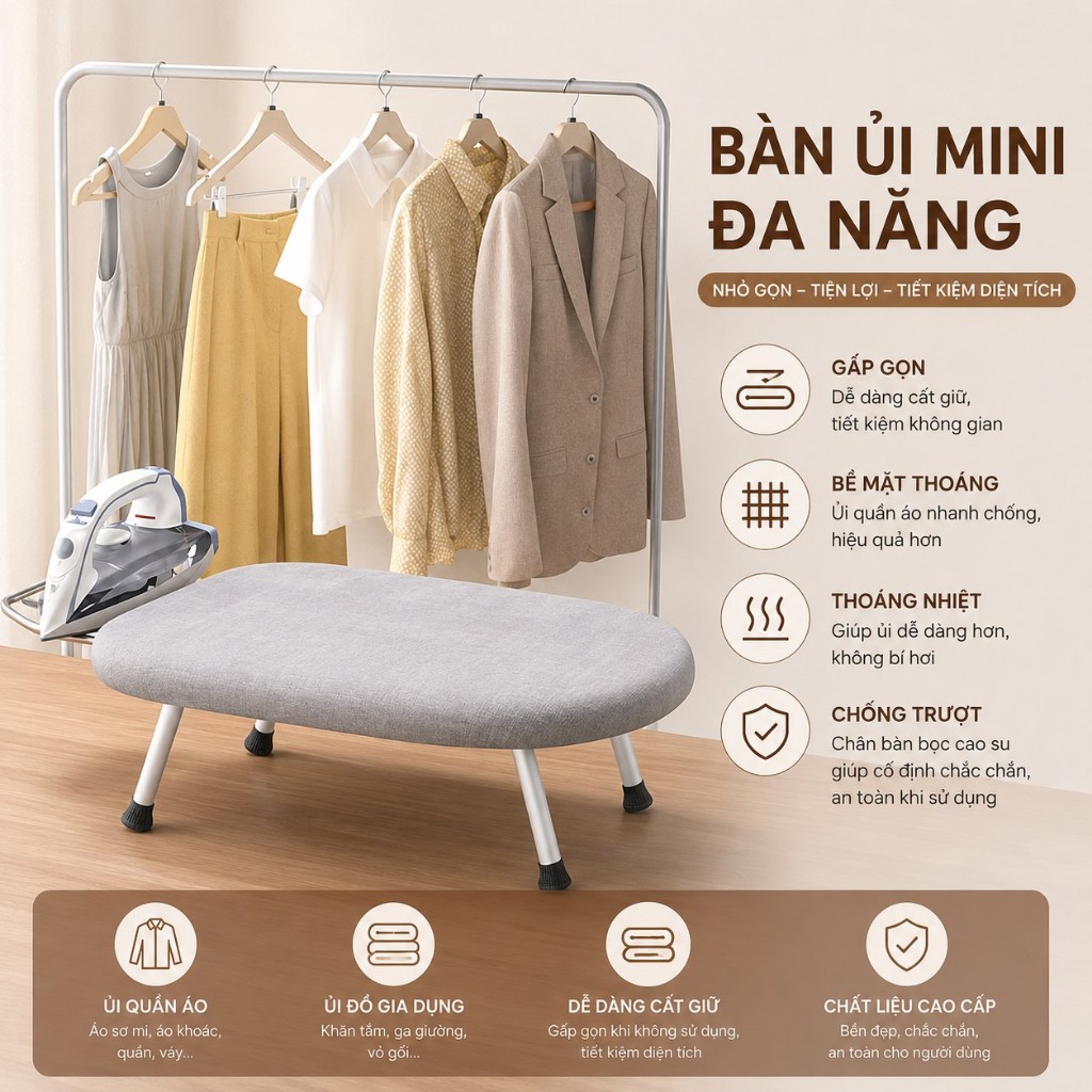 Bàn Ủi Quần Áo Gấp Gọn Chống Bỏng (5)