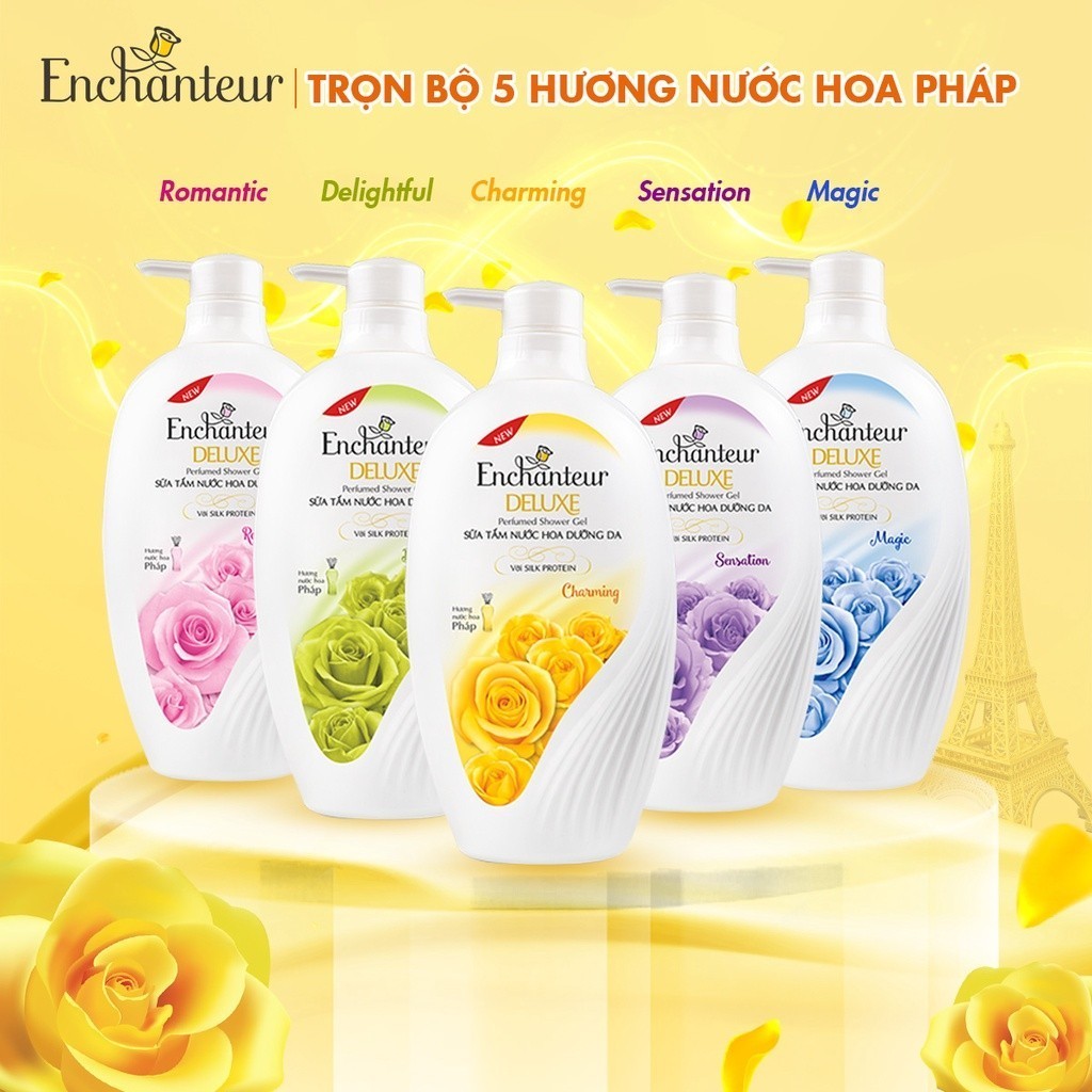 Combo 2 Sữa tắm nước hoa dưỡng da Enchanteur Charming (45... (5)