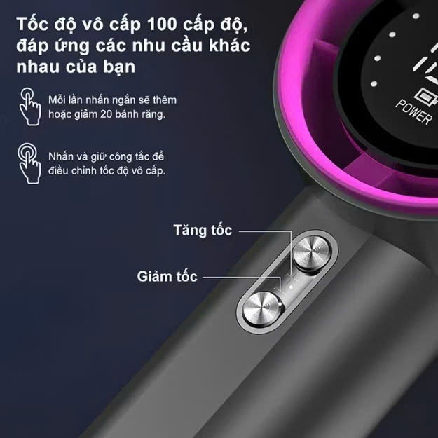 Quạt mini cầm tay M2 5000mAh di động có thể sạc gió mạnh ... (5)