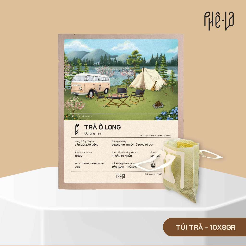 [SET Phin Giấy]Trà Ô Long phin giấy Phê La (Hộp 10 gói): ... (5)