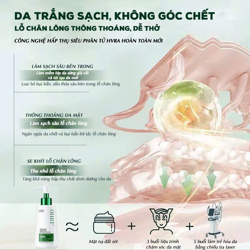 Gel Tẩy Tế Bào Chết Da Mặt OHBT Purifying & Face Exfoliat... (5)