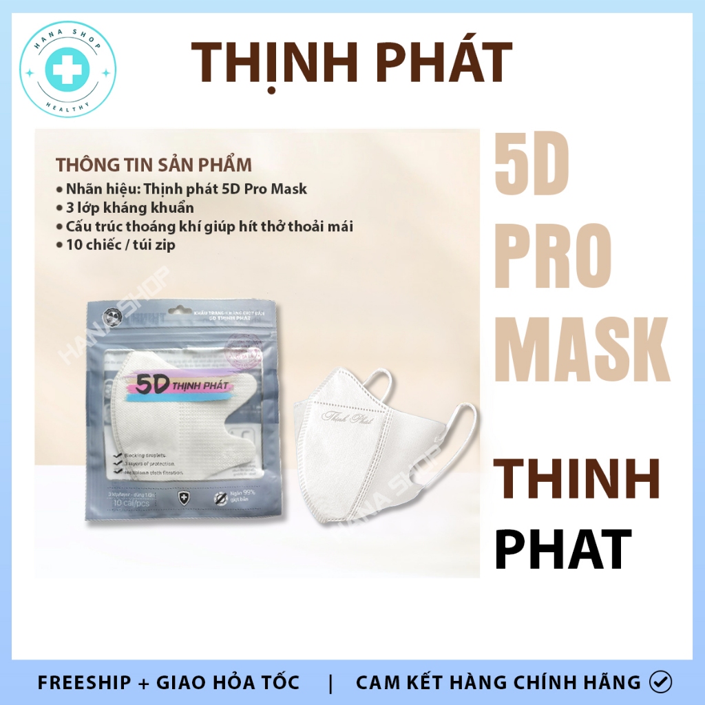 [CH�NH H�NG �Ủ 10 M�U] Khẩu Trang 5D TH�NH PH�T 3 L�p Vải... (5)