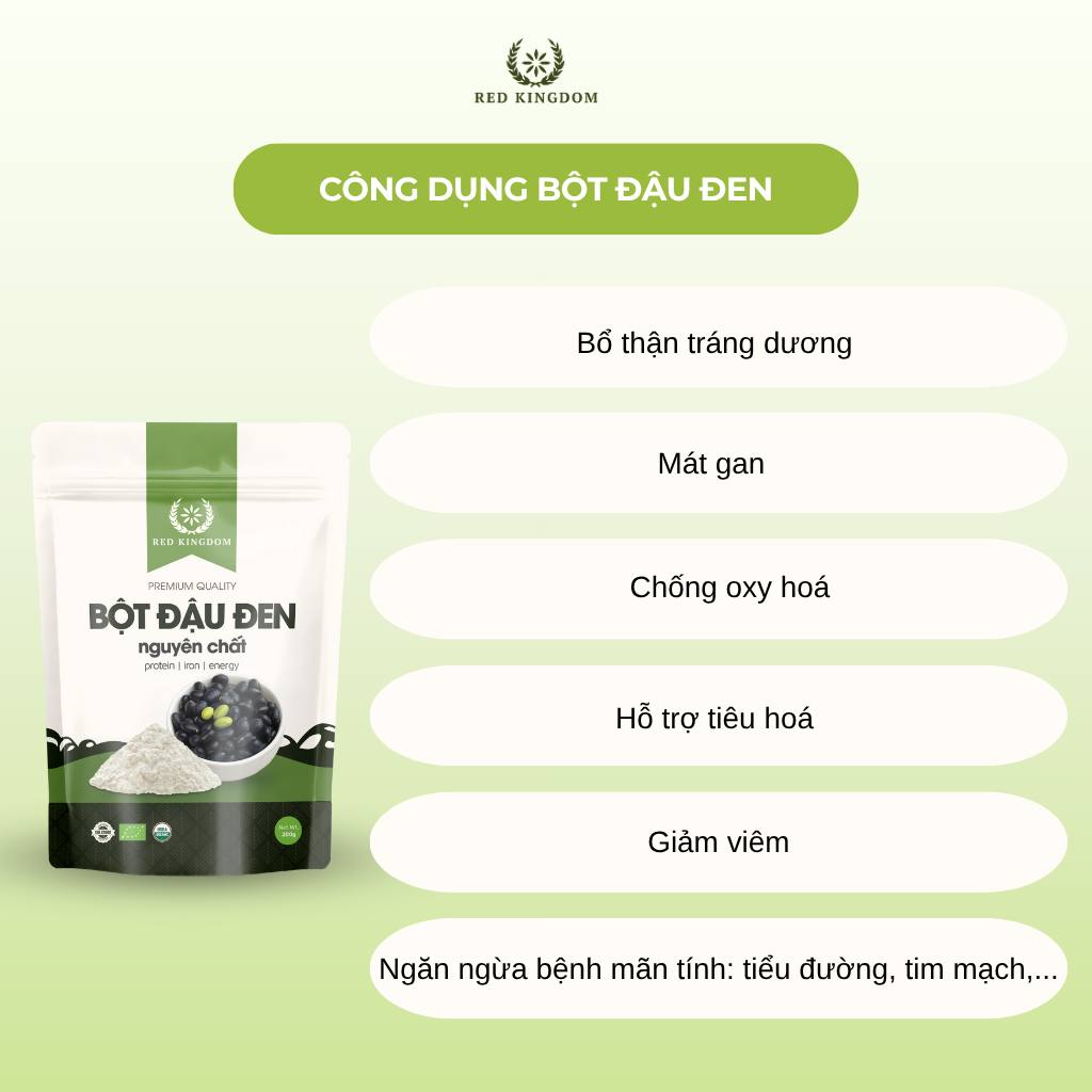 Combo Maca ĐEN + Cacao + Đậu đen Organic Red Kingdom [CHÍ... (5)