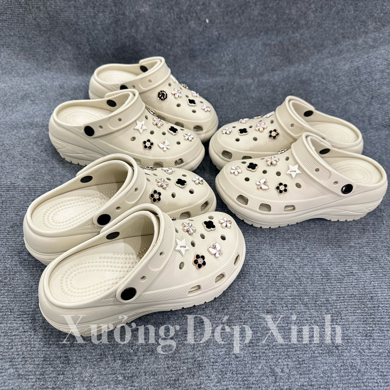 Dép sục nữ charm đá Ngẫu Nhiên đế 8cm bản mới (5)