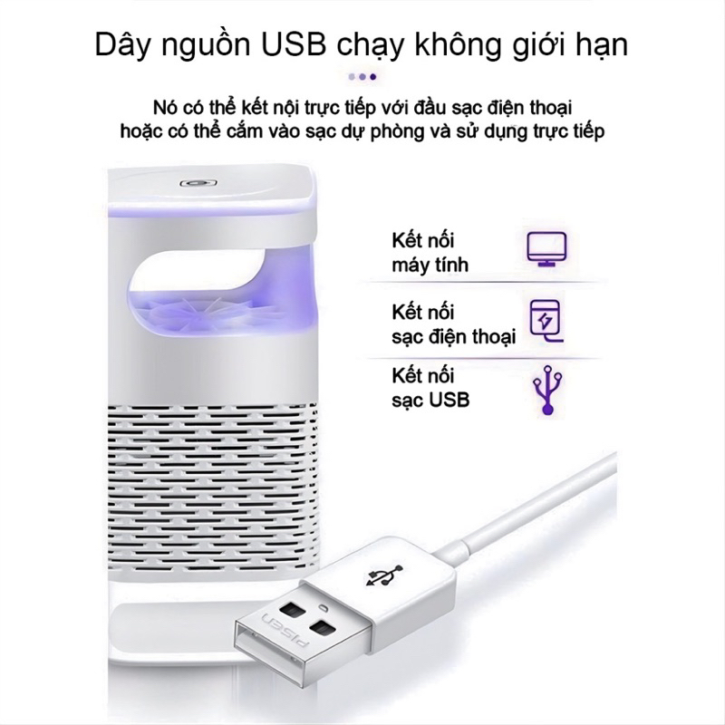 Đèn Bắt Muỗi USB Kiêm Đèn Ngủ An Toàn (5)