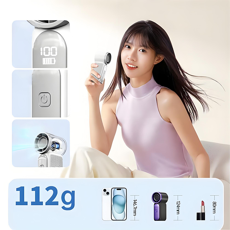 ⚡Quạt cầm tay mini ⚡100 cấp gió 688 Turbo 3000mAh màn hìn... (5)