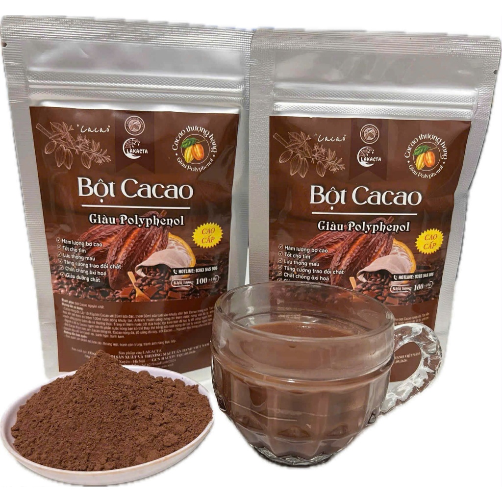 Bột CACAO LAKACTA  NGUYÊN CHẤT KHÔNG ĐƯỜNG THƠM NGON ĐẬM ĐÀ (5)