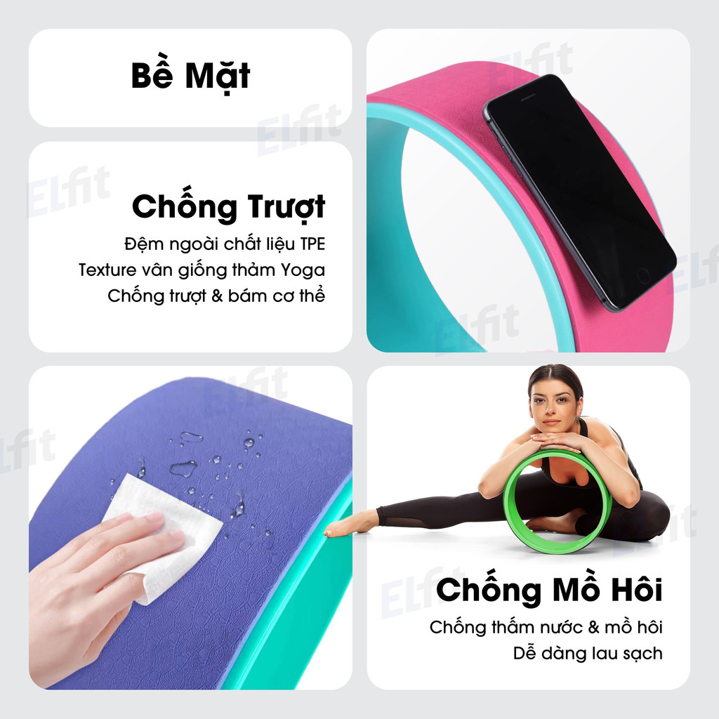 Vòng Tập Yoga Dụng Cụ Tập Yoga 33cm Khung Nhựa ABS Chịu L... (5)