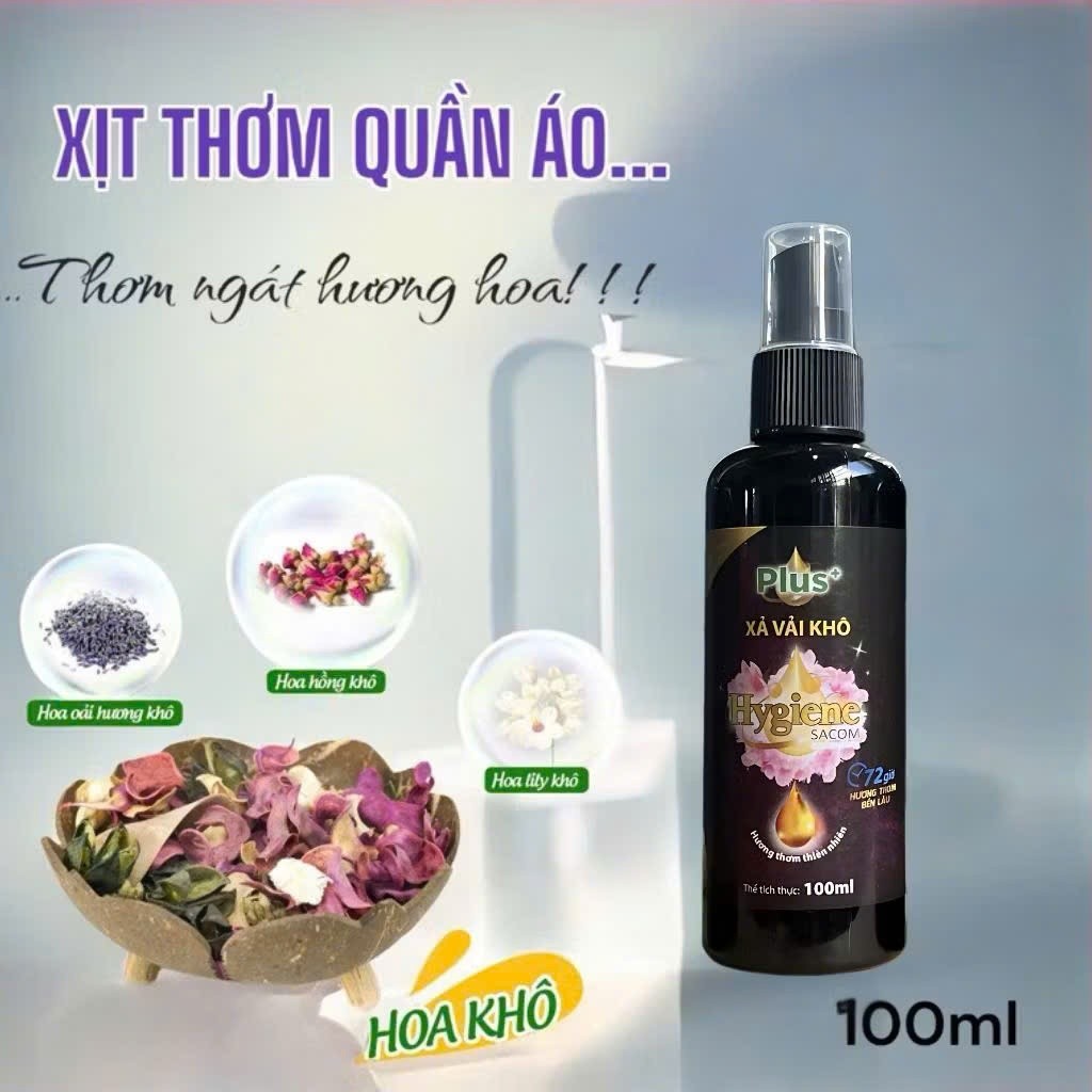 {Combo 5 chai Tặng 1 Tổng 6 Chai} Xịt vải khô Hygiene Sac... (5)