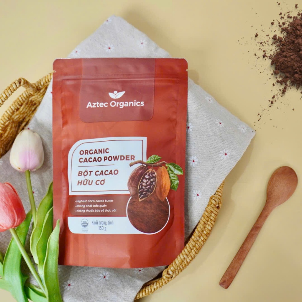 Bột Cacao Hữu Cơ Aztec Organic Nguyên Chất 100% | Giàu Fl... (5)