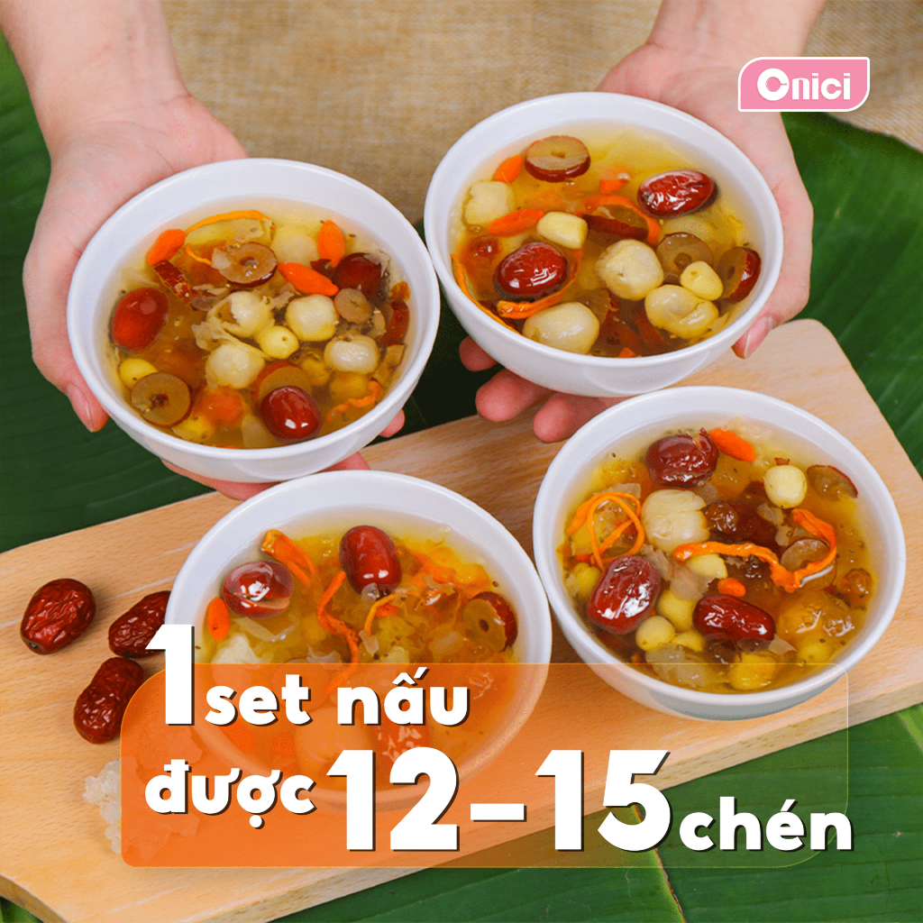 Chè dưỡng nhan tuyết yến ONICI set nguyên liệu 12 15 chén (5)