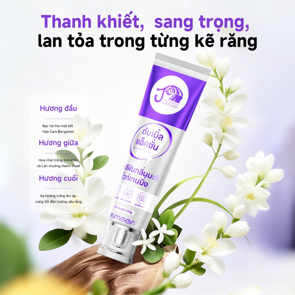 Kem Đánh Răng Làm Trắng Răng JASMEEN Thái Lan (5)