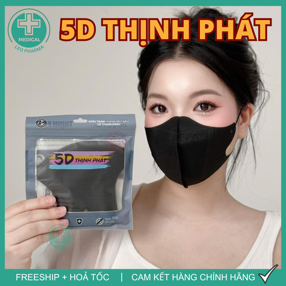 [Set 100 Cái] Khẩu Trang 5D THỊNH PHÁT Đủ Màu Chính Hãng (5)